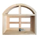 Ver imagem 1 de Janela de Madeira Vitro Máximo Ar em Arco Madeira Eucalipto Bat 10 Cm Copa Verde Madeiras-060lx060a