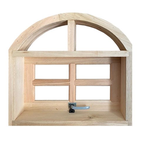 Janela de Madeira Vitro Máximo Ar em Arco Madeira Eucalipto Bat 10 Cm Copa Verde Madeiras-060lx060a