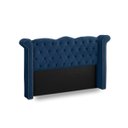 Ver imagem 2 de Cabeceira Cama Box King Size Estofada Madeira Luxo Lunna:azul