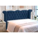 Ver imagem 1 de Cabeceira Cama Box King Size Estofada Madeira Luxo Lunna:azul