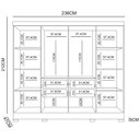 Ver imagem 4 de Guarda Roupa Casal com Espelho 8 Portas 236cm Ágata M07 Castanho Wood/off White - Mpozenato