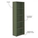 Ver imagem 3 de Estante para Livros Multy 12 Prateleiras Menta - Pnr Móveis