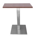 Ver imagem 1 de Mesa de Jantar Quadrada 60 cm Tampo Evora em MDP Base Alpha Inox