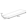 Prateleira Reta Decorativa 180x20 Mdf com Suporte Invisível Plancasa:off White - 4