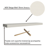 Prateleira Reta Decorativa 180x20 Mdf com Suporte Invisível Plancasa:off White - 5