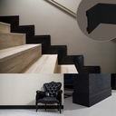 Ver imagem 4 de Kit 5 Barras Rodapé de Poliestireno 10 Cm Altura Preto Frisado (13mm X 2 Metros)