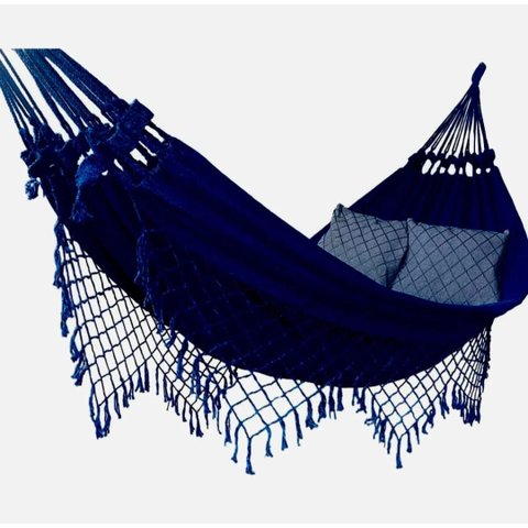 Rede de Dormir Descanso Casual Pernambucana Azul Mesclado