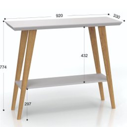 Aparador Monaco 2 Prateleiras Mdf Versátil P/ Buffet Gourmet - 3