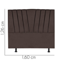 Ver imagem 3 de Cabeceira Estofada Cama Queen 160cm Bélgica A01 Suede Marrom