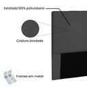 Ver imagem 4 de Cabeceira Casal 1,40m Ravenna Suede - Pallazio - Preto