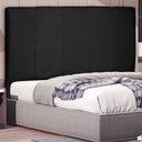 Ver imagem 2 de Cabeceira Casal 1,40m Ravenna Suede - Pallazio - Preto