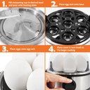 Ver imagem 3 de Elite Gourmet Egg Cooker 7 Ovos com Auto Desligamento e Bandeja de Pochar (inox)