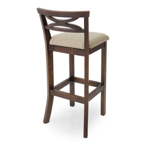 Banqueta Alta Deccore - 0002bpromo Mmj-mmj Mmj-imbuia Mmj-bege Linho
