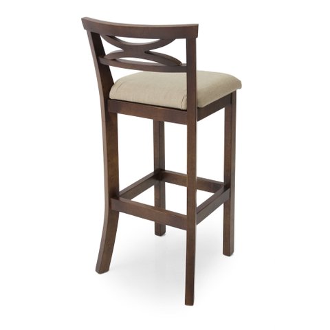 Banqueta Alta Deccore - 0002bpromo Mmj-mmj Mmj-imbuia Mmj-bege Linho