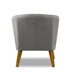 Kit 2 Poltronas Para Sala Decorativa Thais Linho Cinza Adonai Estofados - 6