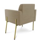 Ver imagem 5 de Poltrona Pé de Ferro Dourado Decorativa Marisa Suede Marrom Rato D03 - D'Rossi