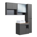 Ver imagem 1 de Conjunto para Banheiro 148cm com 4 Peças Gabinete Suspenso