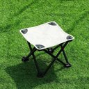 Ver imagem 1 de Banqueta Dobrável Portátil para Camping com Bolsa Branca Kangur