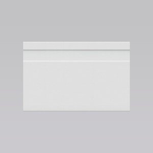 Kit 20m Linear Rodapé Pvc Edge Branco Frisado 10cm X 15mm X 2m