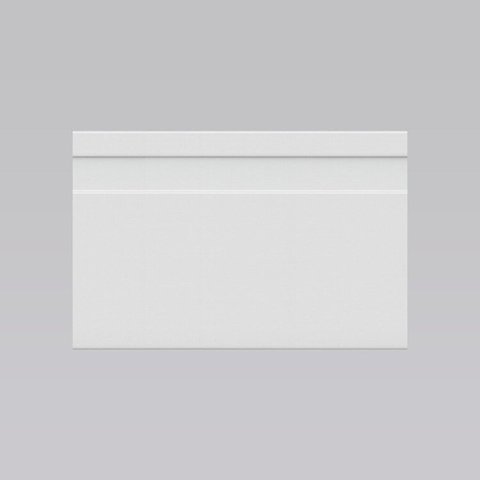 Kit 20m Linear Rodapé Pvc Edge Branco Frisado 10cm X 15mm X 2m