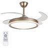 Ventilador Lampada de Teto Retratil Grande Lustre Led 3 em 1 Controle Ajustavel Quarto Casa Recepçao - 2