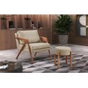 Ver imagem 1 de Conjunto 2 Poltrona Mona Luxo Madeira Maciça Veludo:veludo Bege Claro