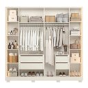 Ver imagem 4 de Guarda-roupa Casal 6 Portas 4 Gavetas com Led Napoli Albatroz