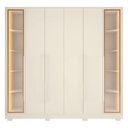 Ver imagem 3 de Guarda-roupa Casal 6 Portas 4 Gavetas com Led Napoli Albatroz