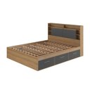 Ver imagem 4 de Cama de Casal Queen com 6 Gavetas Cabeceira com LED Genebra 160cm