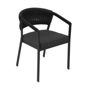 Poltrona Livia Tricô Preto