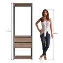 Ver imagem 4 de Closet Modulado 60x45x183cm 3 Prateleiras 2 Gavetas 1 Cabideiro ProDecor em MDP Montana e Preto