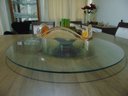 Ver imagem 2 de Prato Giratório de Mesa Decorativo Vidro 8mm Temperado 80cm