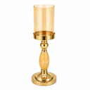 Ver imagem 1 de Castiçal Decorativo Metal Dourado - Corpo Madre-Pérola