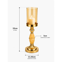 Ver imagem 6 de Castiçal Decorativo Metal Dourado - Corpo Madre-Pérola