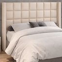 Ver imagem 1 de Cabeceira para Cama Box King 213cm Tratto Courino Off White - Sallar Home
