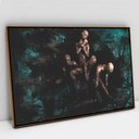 Ver imagem 1 de Quadro Decorativo em Canvas Abstrato Místico TACOLADO PAPEL DE PAREDE Moldura Flutuante 4,5cm Freijó