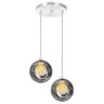 Lustres Pendentes Duplo Escovado Harmony Bolinha Fumê - 2