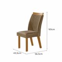 Ver imagem 5 de Conjunto Mesa de Jantar com Vidro e 4 Cadeiras 120cm Multimóveis Crljm-CON029 Madeirado/Bege