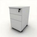 Ver imagem 4 de Gaveteiro Móvel P/ Escritório 3 Gavetas e Chave Alto Padrão