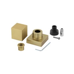 Acabamento Banheiro Quadrado Dourado Fosco Chuveiro Docol - 4
