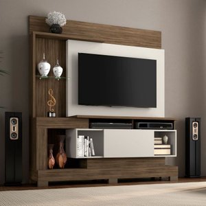 Estante Home para Tv até 50 Polegadas Nt 1060 - Nogal Trend / Off White Nogal