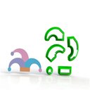 Ver imagem 1 de Cortador Arlequina - Chapéu Pierrot Coringa Palhaço 5 Cm