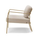 Ver imagem 6 de Poltrona Sala de Jantar Elaine Kit 2 Base Aço Dourado Linho K01 - D'rossi