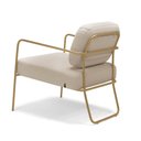 Ver imagem 7 de Poltrona Sala de Jantar Elaine Kit 2 Base Aço Dourado Linho K01 - D'rossi