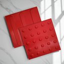 Ver imagem 1 de Piso Tátil Alerta Direcional 16pçs Pvc 25x25 Cores Total 1m² Vermelho Direcional