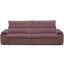 Ver imagem 3 de Sofá Retrátil Reclinável para Sala de Estar Living 250cm Ártico F04 Veludo Lilás - Lyam Decor