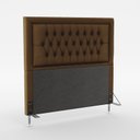 Ver imagem 1 de Cabeceira Estofada Decorativa Pegasus 160 Para Cama Queen Sued Marrom Aradecor