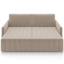 Ver imagem 3 de Sofá Cama Retrátil para Sala de Estar 192cm Porthos M03 Veludo Bege - Lyam Decor