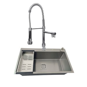 Cuba Gourmet Quadrada Aço Inox 304 78x45cm com Torneira