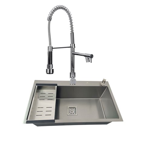 Cuba Gourmet Quadrada Aço Inox 304 78x45cm com Torneira